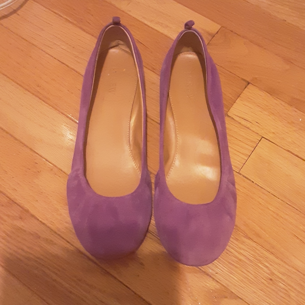 J. Crew Anya Flats, Suede, Orchid Purple Size 9